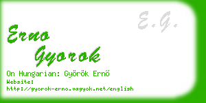 erno gyorok business card