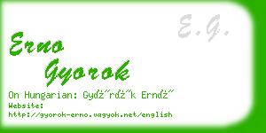 erno gyorok business card